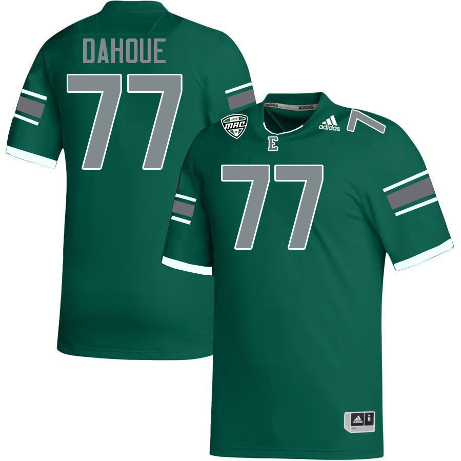 Eastern Michigan Eagles #77 Dodji Dahoue College Football Jerseys Stitched-Green